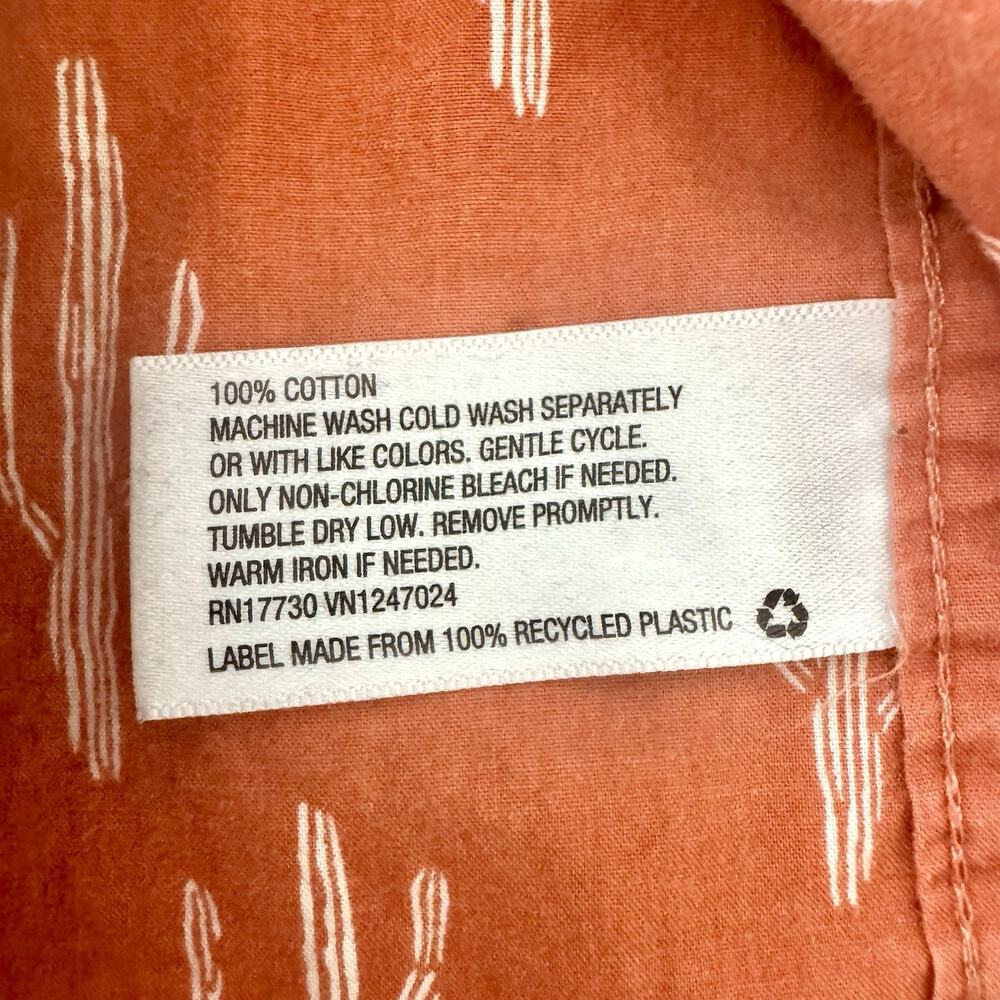 Goodfellow Shirt Men XXL Cactus Terracotta Button Northrop Western Short Sleeve - Picture 12 of 13